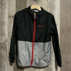 Columbia black & gray zipper front windbreaker size small
